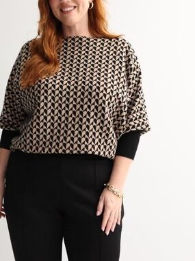 Chelsea & Theodore Heart Dolman Sleeve Pullover Sweater | Size 2X